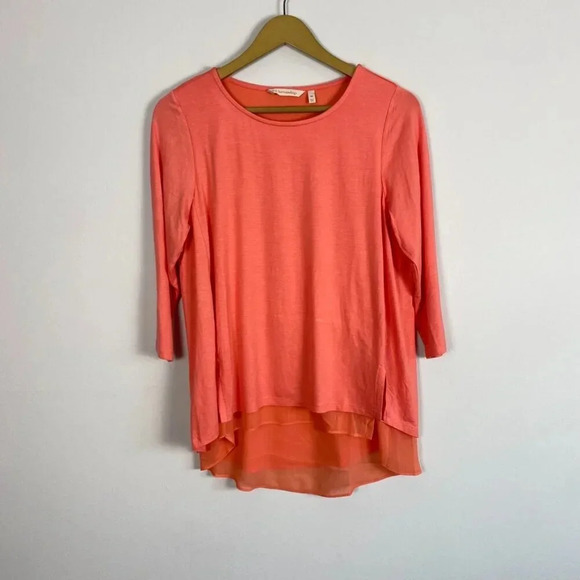 Soft Surroundings Layered Coral Top - Picture 7 of 9